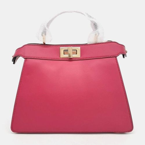 Fendi Hot Pink Leather Small Peekaboo ISeeU Tote Bag - Fendi - Modalova