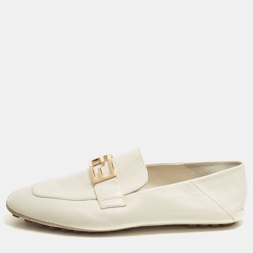 Fendi White Leather Baguette Loafers Size 39 - Fendi - Modalova