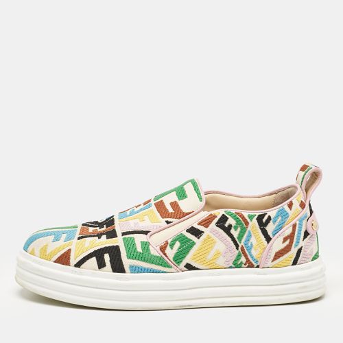 Fendi Multicolor Canvas FF Vertigo Slip On Sneakers Size 40 - Fendi - Modalova