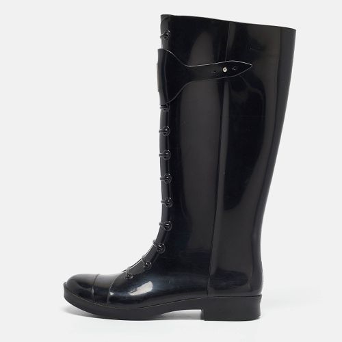 Fendi Black Rubber Rain Boots Size 39 - Fendi - Modalova