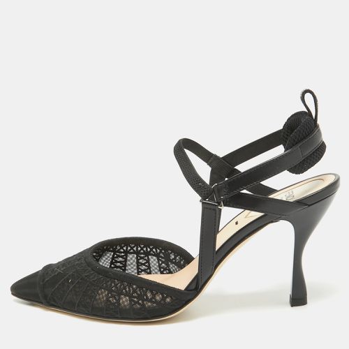 Lace and Leather Colibri Lite Slingback Pumps Size 37 - Fendi - Modalova