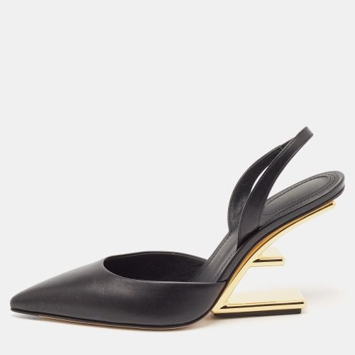 Fendi Black Leather Fendi First Slingback Pumps Size 38.5 - Fendi - Modalova