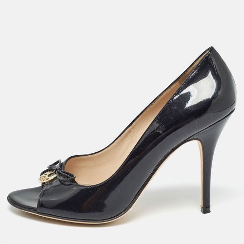 Fendi Black Patent Leather Open Toe Pumps Size 38.5 - Fendi - Modalova