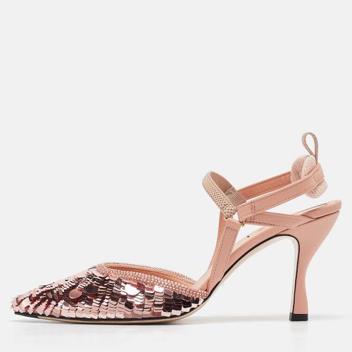 Fendi Pink Sequins and Leather Colibri Pumps Size 38.5 - Fendi - Modalova