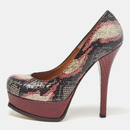 Snakeskin Leather sta Platform Pumps Size 38.5 - Fendi - Modalova