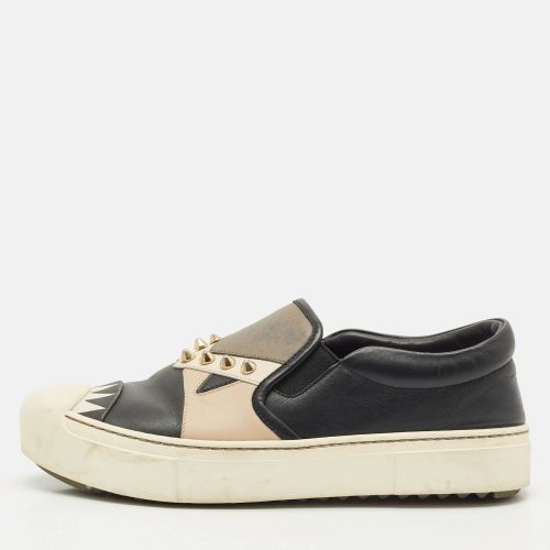 Fendi Multicolor Leather Studded Karlito Slip On Sneakers Size 37 - Fendi - Modalova