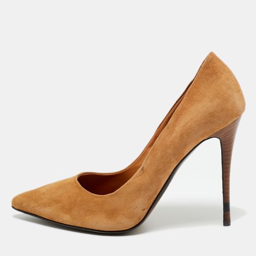 Fendi Brown Suede Pointed Toe Pumps Size 37 - Fendi - Modalova