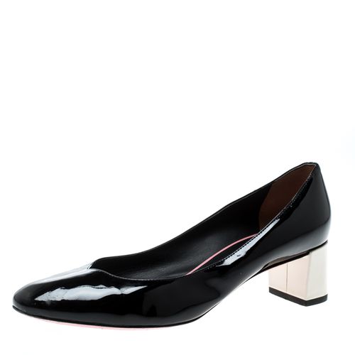 Fendi Black Patent Leather Eloise Round Toe Pumps Size 36 - Fendi - Modalova