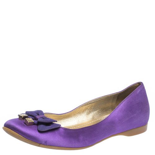 Fendi Purple Satin Bow Ballet Flats Size 36 - Fendi - Modalova