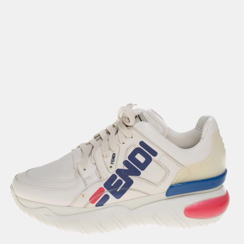 Fendi White Leather And Rubber Fendi-Fila Mania Logo Low Top Sneakers Size 39 - Fendi - Modalova