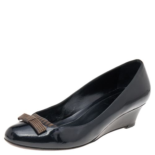 Fendi Black Patent Leather Bow Pumps Size 38 - Fendi - Modalova