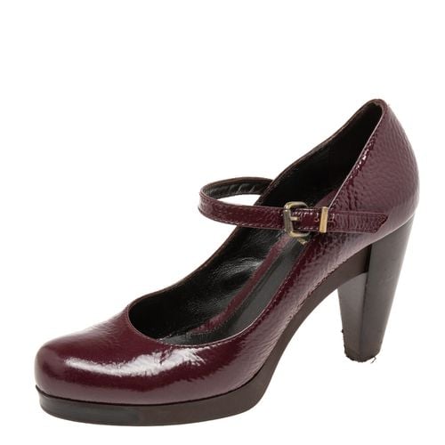 Fendi Burgundy Patent Leather Mary Jane Platform Pumps Size 39 - Fendi - Modalova