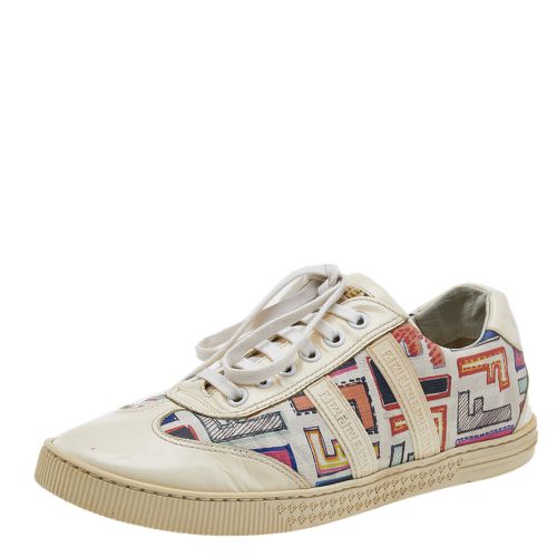 Fendi Multicolor Patent Leather And FF Print Coated Canvas Low Top Sneakers Size 37.5 - Fendi - Modalova