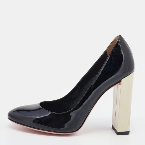 Fendi Black Patent Leather Block Heel Pumps Size 36 - Fendi - Modalova