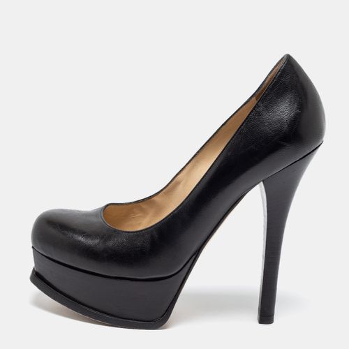 Fendi Black Leather Fendista Platform Pumps Size 37.5 - Fendi - Modalova