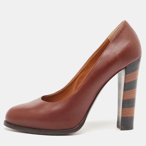 Fendi Burgundy Leather Pumps Size 39 - Fendi - Modalova