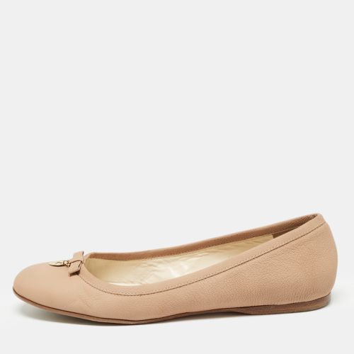 Fendi Beige Leather Ballet Flats Size 38.5 - Fendi - Modalova