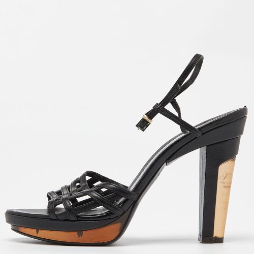 Leather Strappy Platform Sandals Size 38 - Fendi - Modalova