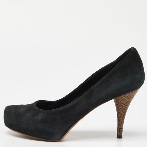 Suede Zucca Heel Pumps Size 37 - Fendi - Modalova