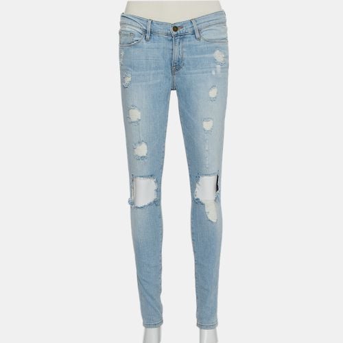 Frame Blue Faded Denim Skinny Destroyed Nowita Jeans M - Frame - Modalova