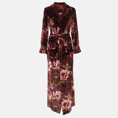 Floral Print Velvet Robe Dress M - F.R.S For Restless Sleepers - Modalova