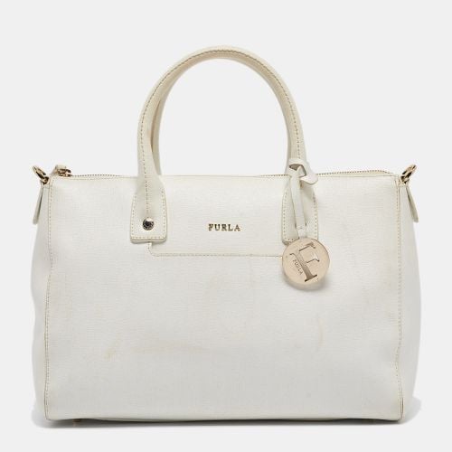 Furla White Leather Zip Tote - Furla - Modalova