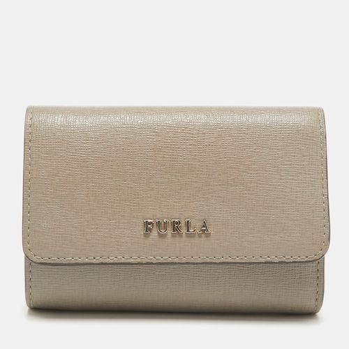 Furla Grey Leather Trifold Compact Wallet - Furla - Modalova