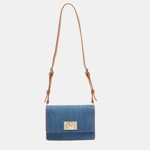 Furla Blue Denim Gerla Shoulder Bag - Furla - Modalova