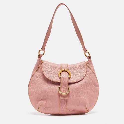 Furla Pink Leather Buckle Flap Hobo - Furla - Modalova