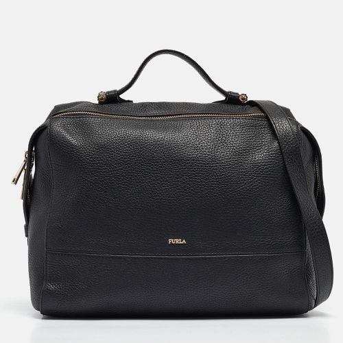 Furla Black Leather Top Zip Satchel - Furla - Modalova