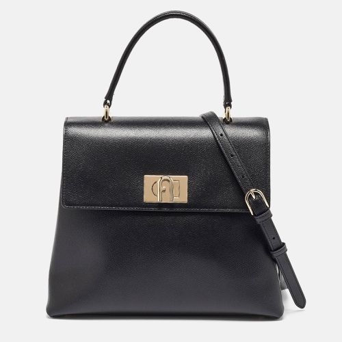 Furla Black Leather 1927 Flap Top Handle Bag - Furla - Modalova