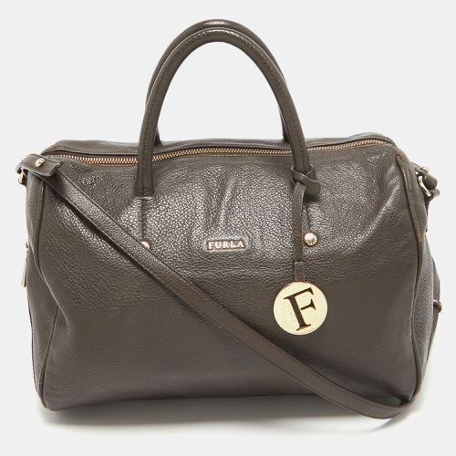 Furla Dark Brown Leather Ariana Satchel - Furla - Modalova