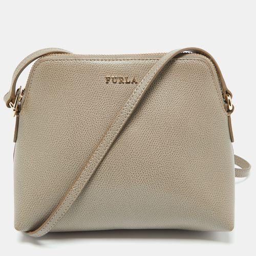 Furla Taupe Grey Leather Camelia Crossbody Bag - Furla - Modalova