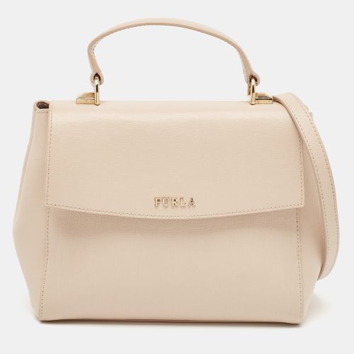 Pale Leather Flap Top Handle Bag - Furla - Modalova