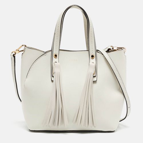 Furla White Leather Tassel Detailed Tote - Furla - Modalova