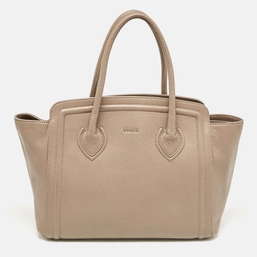 Furla Beige Leather Large College Tote - Furla - Modalova