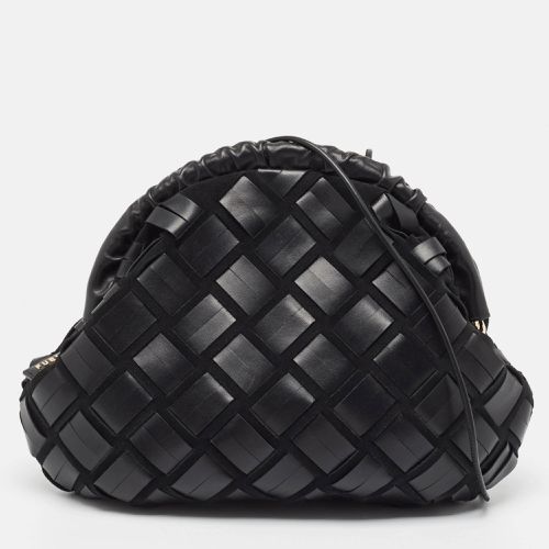 Furla Black Woven Leather and Suede Essentials Clutch Bag - Furla - Modalova