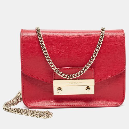 Furla Red Leather Mini Metropolis Chain Shoulder Bag - Furla - Modalova