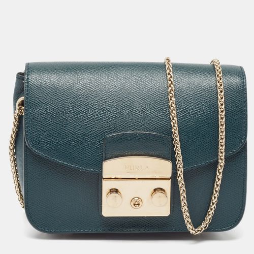 Furla Green Leather Mini Metropolis Chain Crossbody Bag - Furla - Modalova