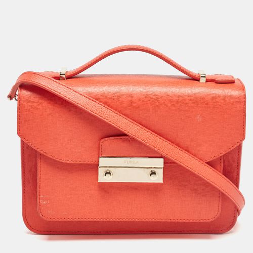 Furla Orange Leather Metropolis Top Handle Bag - Furla - Modalova