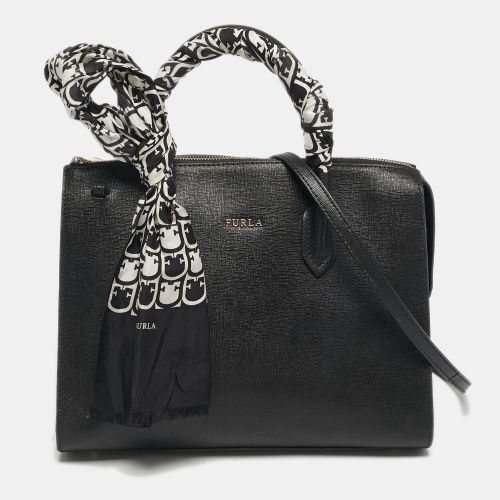 Furla Black Leather Zip Tote - Furla - Modalova