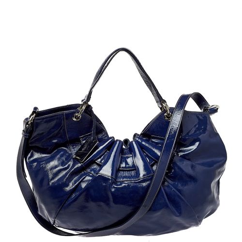 Furla Blue Patent Leather Ninfea Hobo - Furla - Modalova