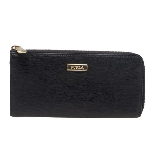 Furla Black Leather Zip Around Wallet - Furla - Modalova