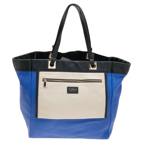 Furla Tri Color Leather Shopper Tote - Furla - Modalova