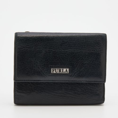 Furla Black Leather Trifold Wallet - Furla - Modalova