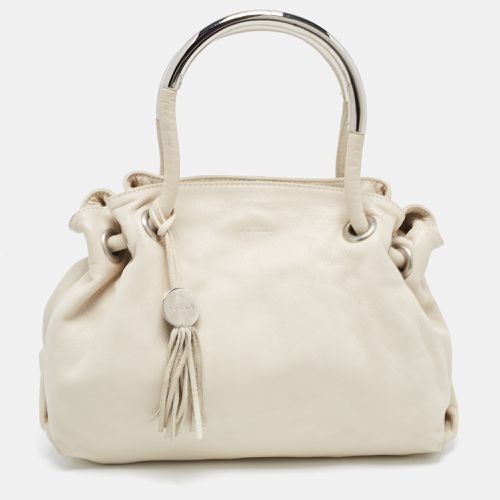 Furla Off White Leather Metal Handle Bag - Furla - Modalova