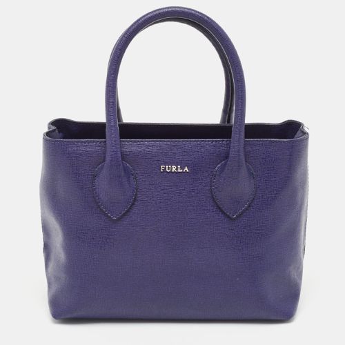 Furla Blue Leather Middle Zip Tote - Furla - Modalova