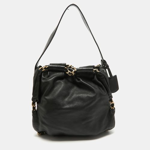 Leather Chain Detail Hobo - Furla - Modalova