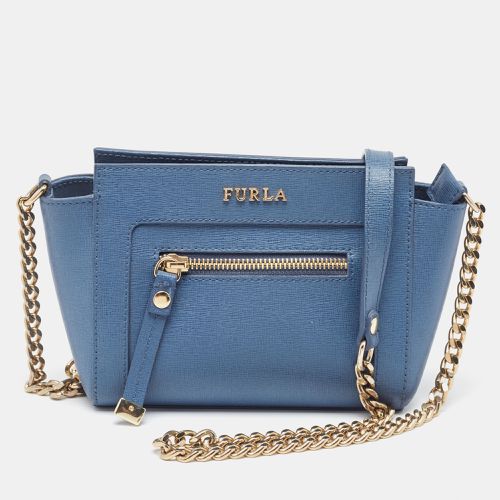 Furla Blue Leather Mini Ginevra Crossbody Bag - Furla - Modalova