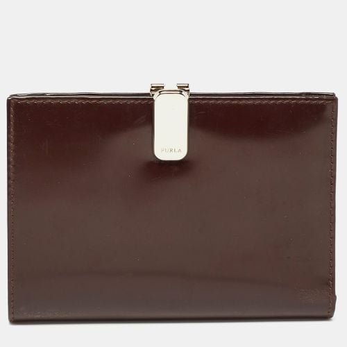 Furla Brown Brushed Leather Bifold Wallet - Furla - Modalova